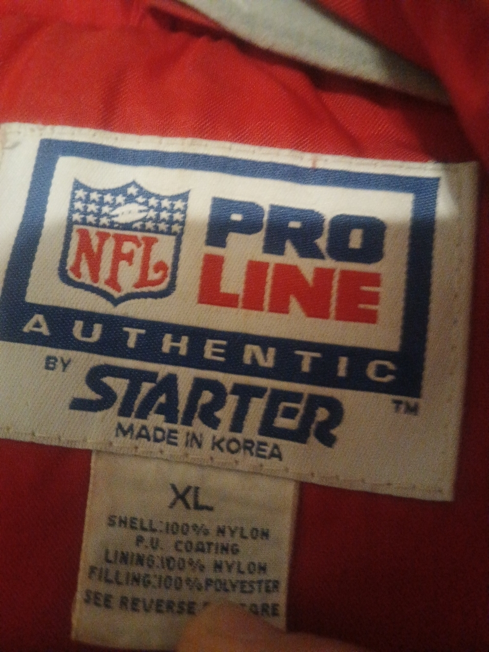 NFL Pro Line by Starter Red Jacket (XL)